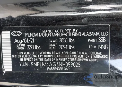 2022 Hyundai Elantra Sel из США, поврежденный, VIN 5NPLM4AG3NH059025